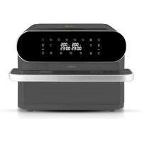Tower T17202 Elite Flexi-Drawer Air Fryer with Divider, Vortx Cooking Technology, Digital Control Panel, 8 Cooking Presets, 1700W, Graphite | Size: A