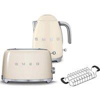 Smeg KLF03, TSF01, TSBW01 Kettle, Toaster & Bun Warmer Set in Cream