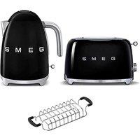 Smeg KLF03, TSF01, TSBW01 Kettle, Toaster & Bun Warmer Set in Black