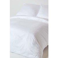 Homescapes Continental Sateen Cotton Duvet Cover Set 400 TC in White | Size: EU Double