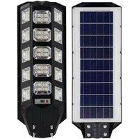 ENER-J 200W Solar Streetlights 6500K with 6V 18W Solar Panel & 24000 mAh Battery & Remote in White