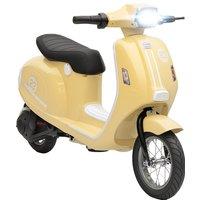 AIYAPLAY 24V Battery Powered Ride on Motorcycle with Manual Throttle in Beige