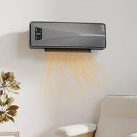 HOMCOM 2000W Ceramic Electric Heater with Fan, Wall Heater in Grey
