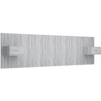 Berkfield Home Bed Headboard with Cabinets Grey Sonoma Engineered Wood