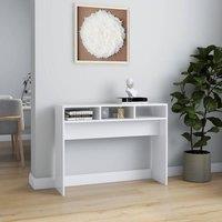 Berkfield Home Decorative Console Table White 105x30x80 cm Engineered Wood | Size: 105 x 30 x 80 cm