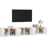 Berkfield Home Classic Wall-mounted TV Cabinets 3 pcs White 80x34.5x40 cm