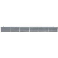 Berkfield Home Garden Raised Bed Galvanised Steel 600x80x45 cm Grey | Size: 600 x 80 x 45 cm