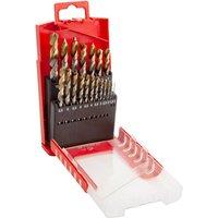 Dormer Titanium Coated HSS Drill Bit Set (Pack of 19) in Gold