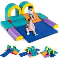 Gymax 10 PCS Foam Climbing Blocks Baby Climber Structures Play Set Play Gym