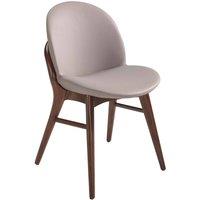 Angel Cerda Dark Mink Leatherette Dining Chair in Beige