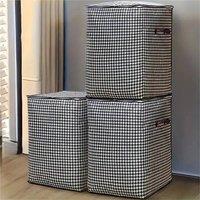 Nordara 3PCS 180L Extra Large Zipped Dustproof Clothes Storage Bags in Brown