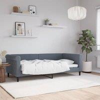 Berkfield Home Day Bed Dark Grey 90x190 cm Velvet