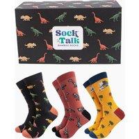 Sock Talk Men's Dinosaurs Bamboo Socks Gift Set | Size: 7-11