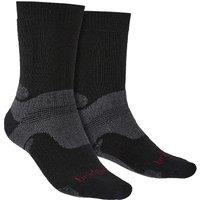 Bridgedale Men's Hiking Midweight Merino Wool Performance Boot Socks in Black | Size: 6-8