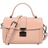 House of Leather Women's Mini Glazed Leather Handbag HOL2613 in Pink | Size: Small
