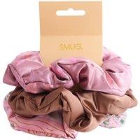 Smug Women's Cloud Satin Hair Scrunchie Set (set of 3) in Pink