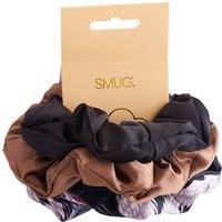 Smug Women's Cloud Satin Hair Scrunchie Set (set of 3) in Black