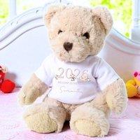 Aye Do Gifts Women's Personalised Luxury Teddy Bear with Pink Farm Animals T-Shirt in Beige