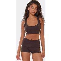 EGO Women's Sleeveless Scoop Neck Vest in Chocolate | Size: 6