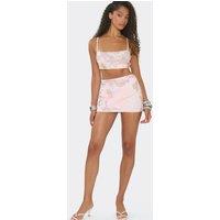 EGO Women's Sequin Mini Skirt in Light Pink | Size: 8