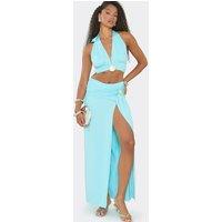 EGO Women's Maxi Skirt in Duck Egg Blue | Size: 10
