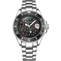STHRLING Original Women's StarSea ' Quartz Fashion Diver Watch with Stainless Steel Link Bracelet in Black