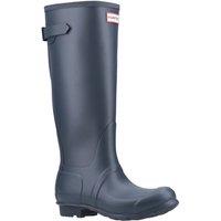 Hunter Women's 'Original Tall Back Adjustable' Wellington Boots in Navy | Size: 3