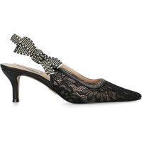 STEVE MADDEN Women's 'Ensemble Black' Fabric Heels in Black | Size: 8