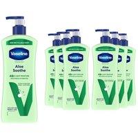 Vaseline Women's Intensive Care 'Body Lotion' Aloe Soothe for Dry Skin 9x600ml in White