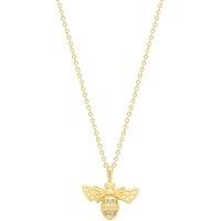 Spero London Women's Matte Bumble Bee Sterling Silver Necklace in Gold