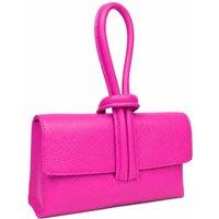 Woodland Leathers Women's Women's Italian Leather Convertible Clutch Bag in Fuchsia