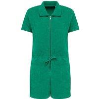 Native Spirit Women's Terry Towel Short Playsuit in Green | Size: 16