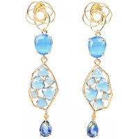 Addicted 2 Women's Giunone Chandelier Earrings Water Blue Color