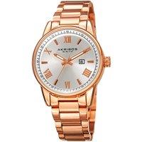 Akribos Women's Roskiva Lume 36mm Japanese Quartz Fashion in Silver