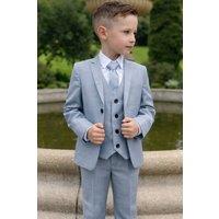 Vivaki Boy's 5 Piece White/Black Suit in Light Grey | Size: 3-4 Years