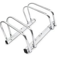 FLAVORA 2 Racks-Cycle Bike Steel Pipe Parking Stand in Silver | Size: 0-12 m