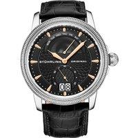 STHRLING Original Men's Classique Quartz 45mm Classic Watch with Leather Band in Black