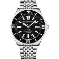 STHRLING Original Men's Swiss Automatic Depthmaster Radiance Diver Watch Stainless Steel Case w/ rotating Unidirectional Bezel & Stainless Steel