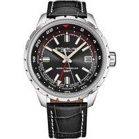 STHRLING Original Men's Global Voyager 1014 GMT 42mm World Timer Watch in Dark Grey