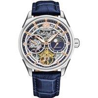 STHRLING Original Men's Vanguard 1019 Dual Time Automatic 42mm Skeleton in Blue