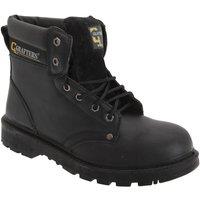 Grafters Men's Apprentice 6 Eye Safety Toe Cap Boots in Black | Size: 4