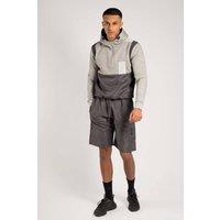 AARHON Men's Mens Panel Detail Zip Hoodie & Shorts Set in Grey | Size: XL