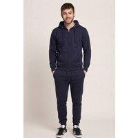 AARHON Men's Mens Essential Hoodie & Jogger Tracksuit Set in Navy | Size: Large