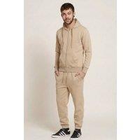 AARHON Men's Mens Essential Hoodie & Jogger Tracksuit Set in Beige | Size: Small