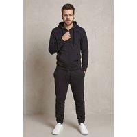 AARHON Men's Mens Essential Hoodie & Jogger Tracksuit Set in Black | Size: Small
