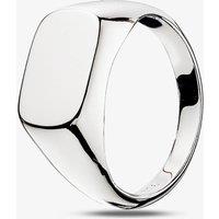 T.H.Baker Men's Sterling Silver Plain Oblong Signet Ring | Size: Z