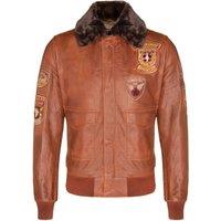 Infinity Leather Men's Leather Air Force Bomber Jacket - Belgrade in Brown | Size: Medium
