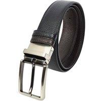 House of Leather Men's Mens Leather Reversible Belt Bursa in Black | Size: 40R