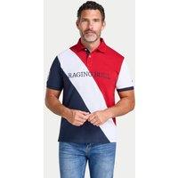 Raging Bull Men's Contrast Sleeve Pique Polo in Navy | Size: 2XL