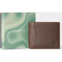 OSPREY LONDON Men's The Compass Leather Coin Wallet in Tan